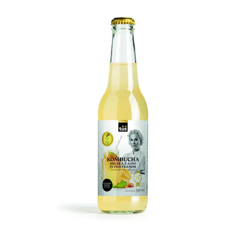 Tuš Kombucha hruška z ajdo in pehtranom, pripravljena po receptu Ane Roš